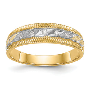 14k AA Quality Trio Mens Wedding Band