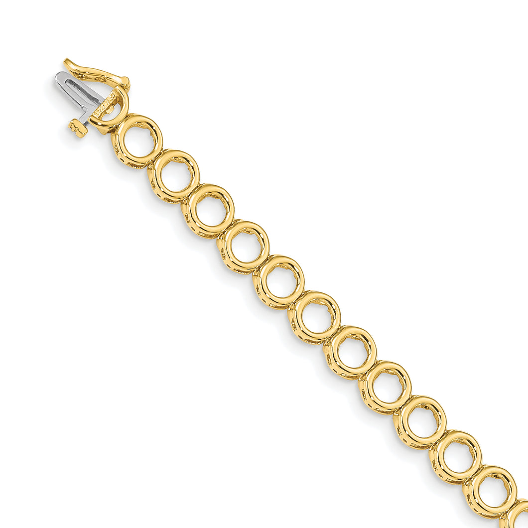 14k Holds 24 Stones up to 2.75mm, Add-a-Diamond Tennis Bracelet