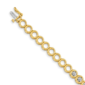 14k Add-A-Diamond Tennis Bracelet Mounting