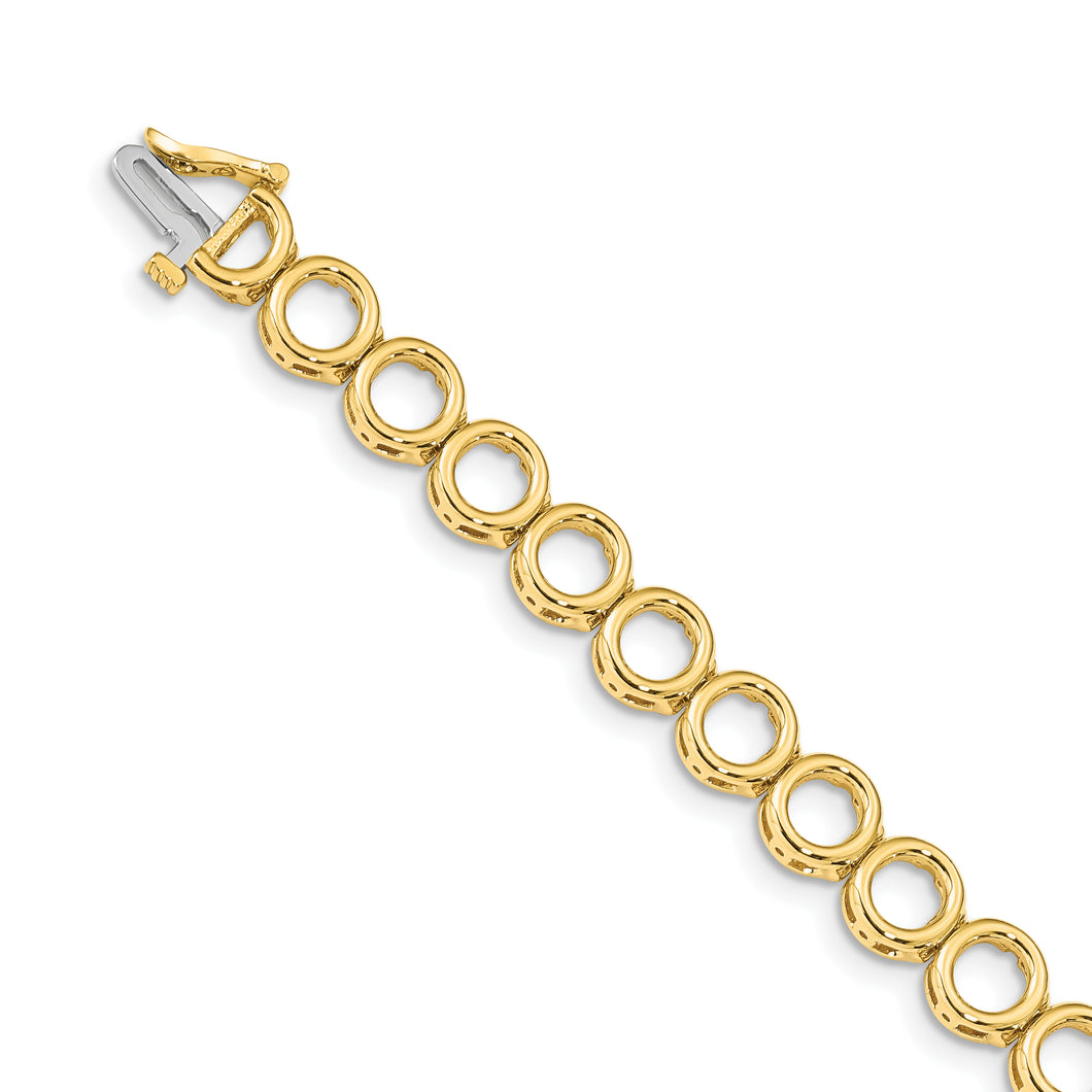 14k Holds 21 Stones up to 3.25mm, Add-a-Diamond Tennis Bracelet