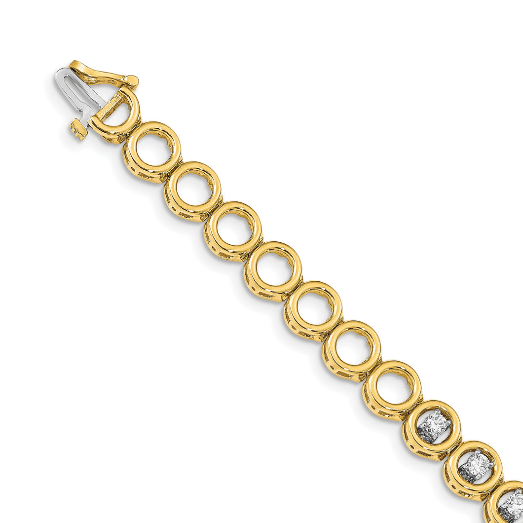 14k AAA Diamond Add-A-Diamond Bracelet