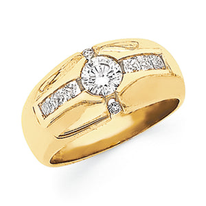 14k Fancy Men's Diamond Band Mounting