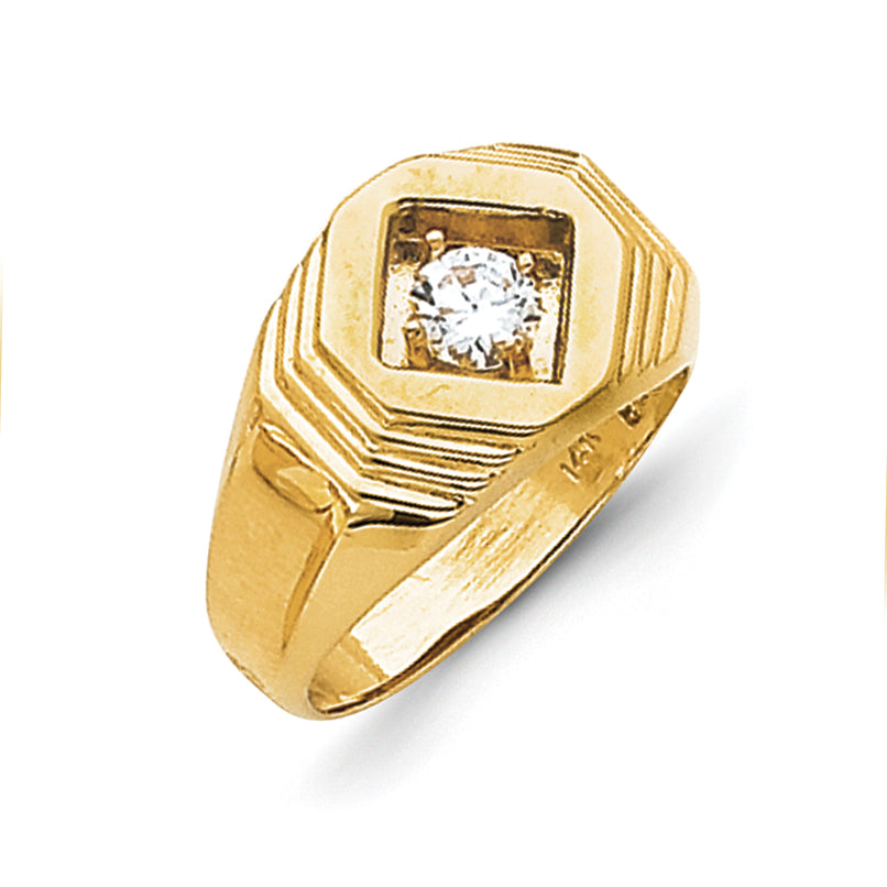 14k A Diamond Men's Ring