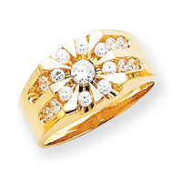 14k AAA Diamond men's ring