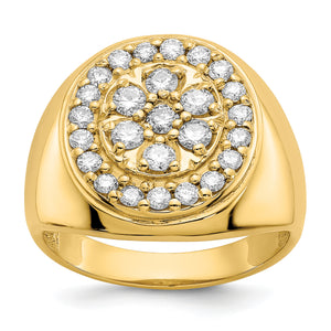14k Fancy Polished Mens Diamond Ring Mounting