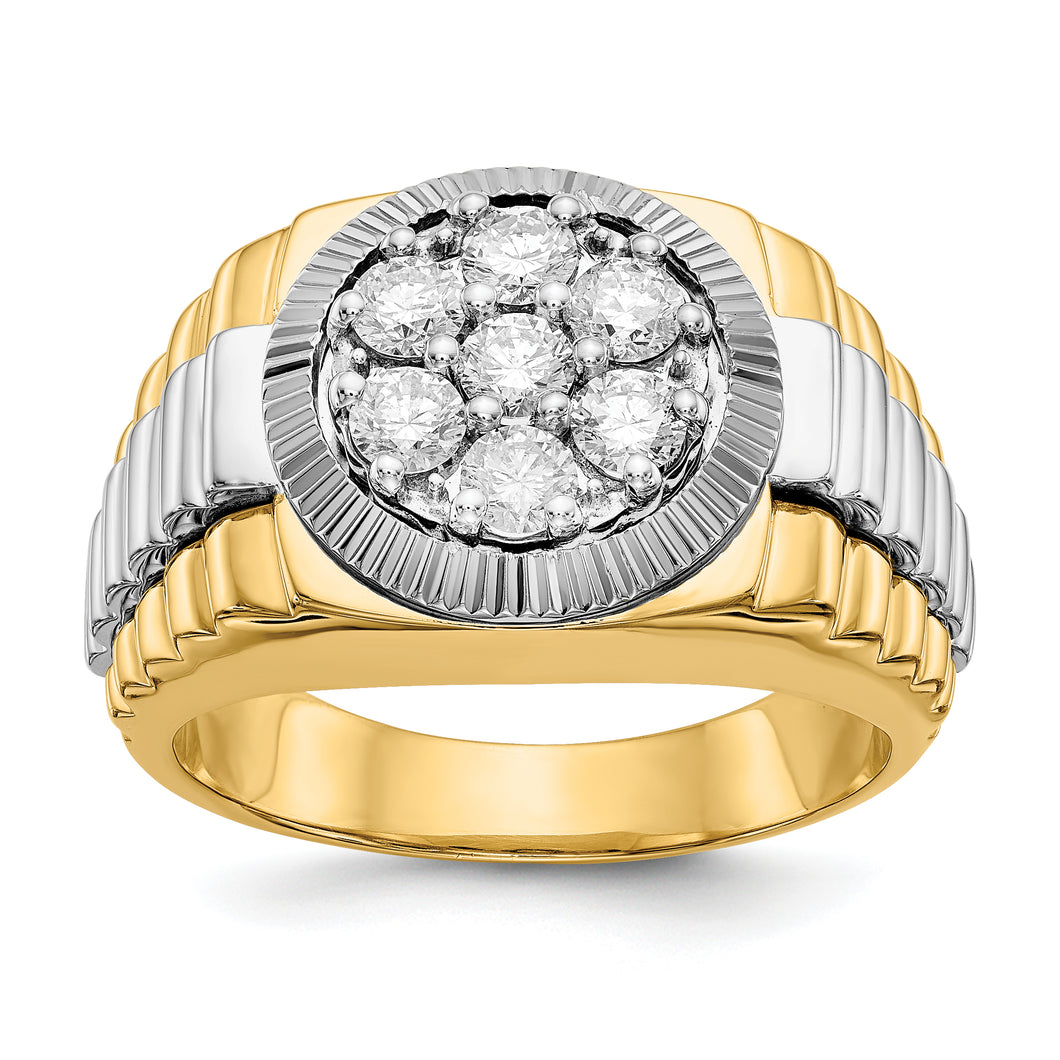 14k Two-tone VS Diamond men's ring