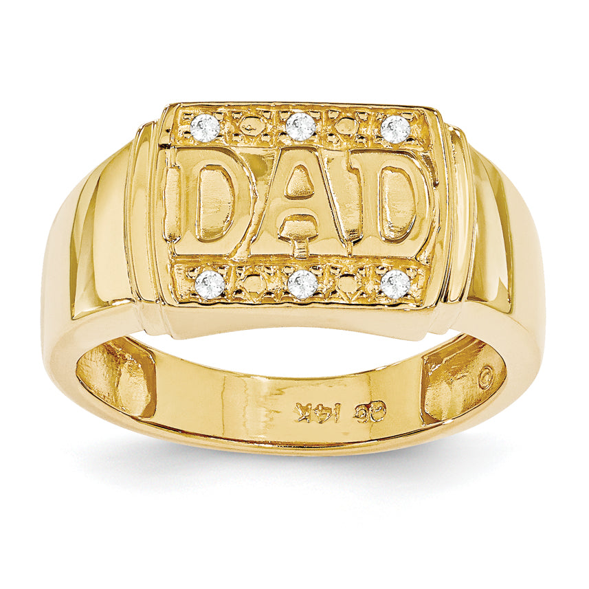 14k AAA Diamond men's ring