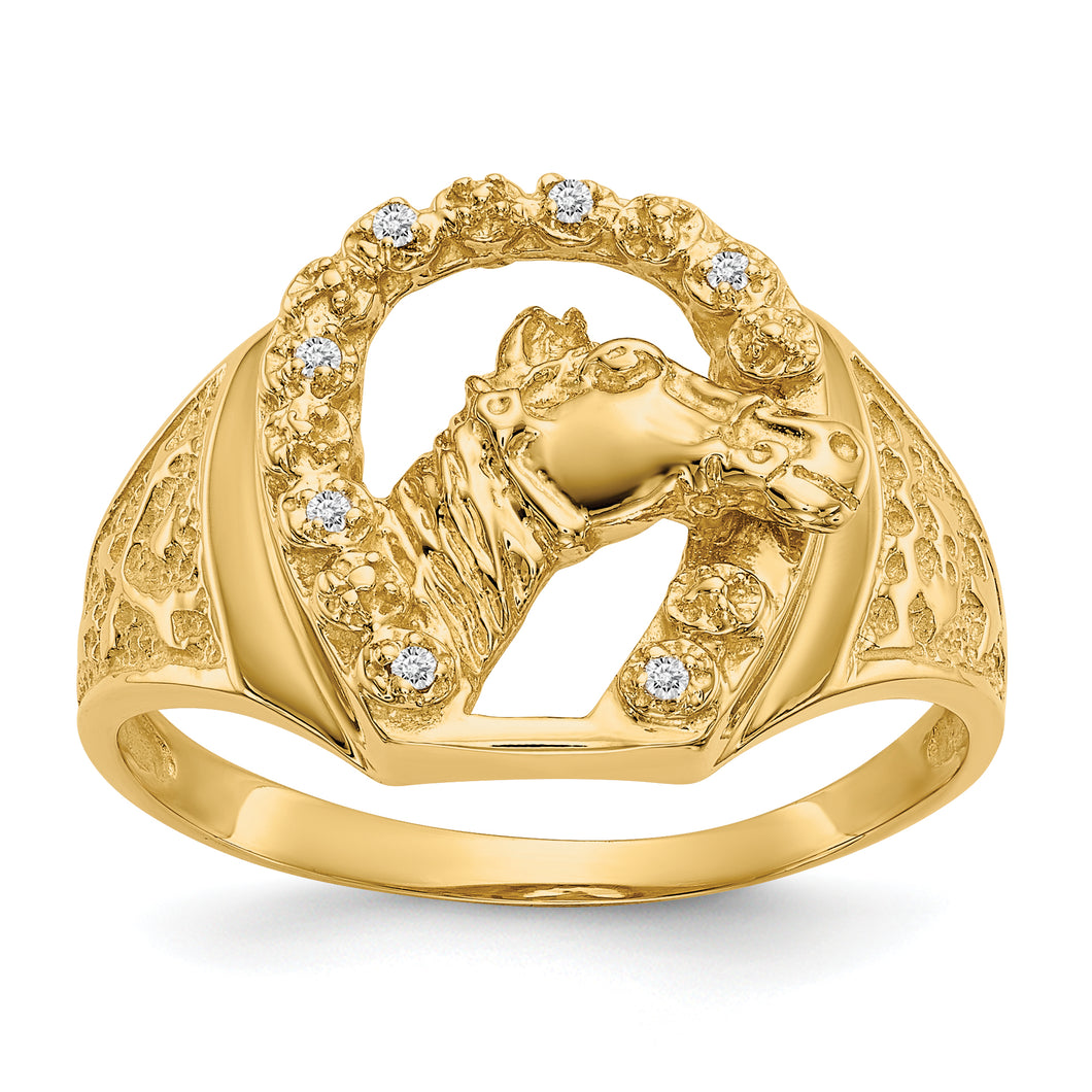 14k A Diamond men's ring