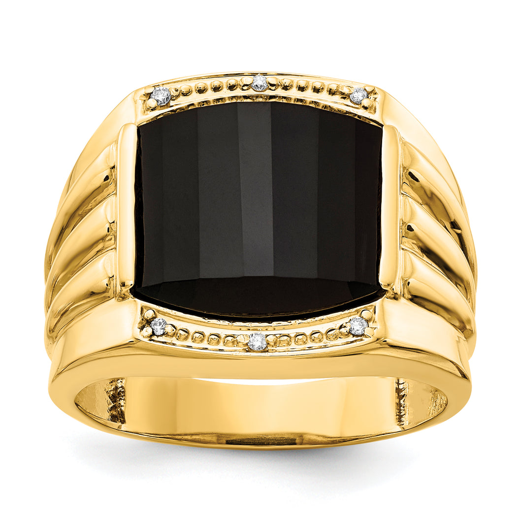 14k AAA Diamond men's ring