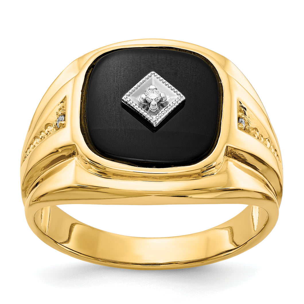 14k AAA Diamond men's ring