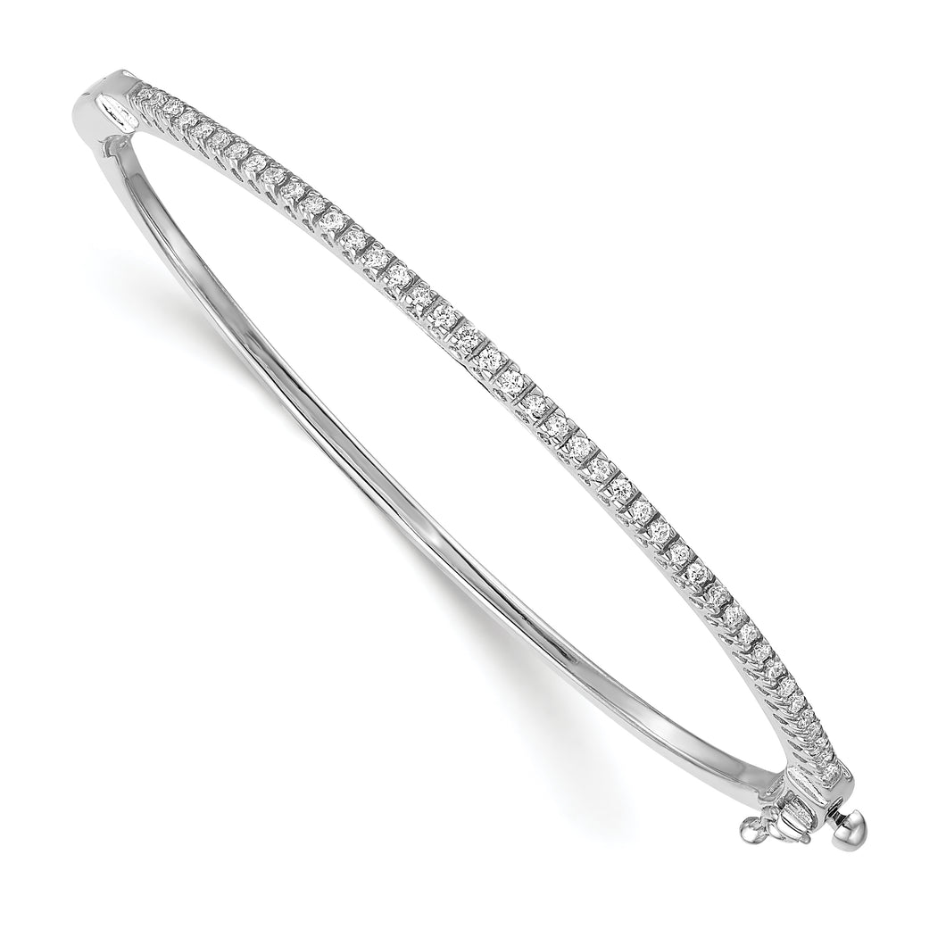 14k White Gold VS Diamond bangle