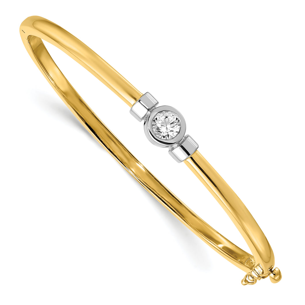 14k Two-tone VS Diamond bangle