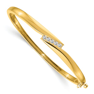 14k VS Diamond Hinged Bangle