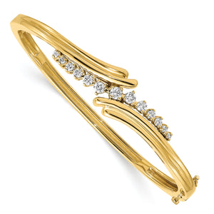 14k A Diamond bangle