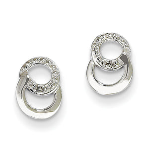 14k White Gold Diamond Earrings