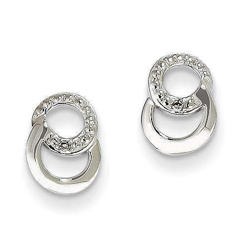 14k White Gold Diamond Earrings
