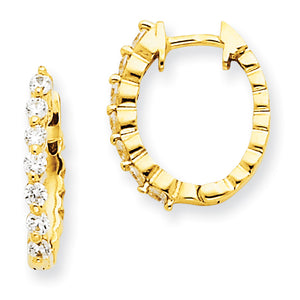14k Diamond Hinged Hoop Earring Mountings