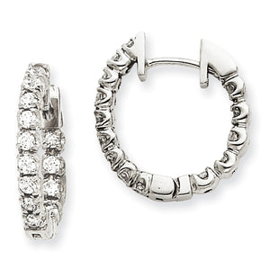14k VS Diamond Hinged Hoop Earrings