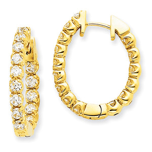 14k AAA Diamond Hinged hoop Earrings