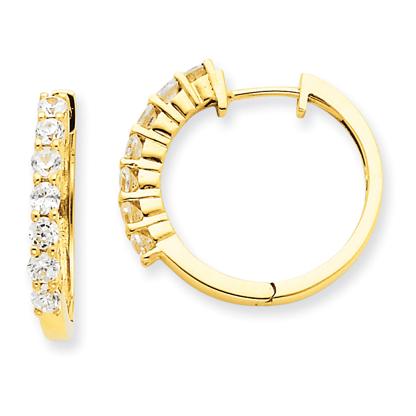14k VS Diamond Hinged Hoop Earrings