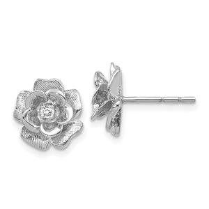14k White Gold AA Diamond Earrings