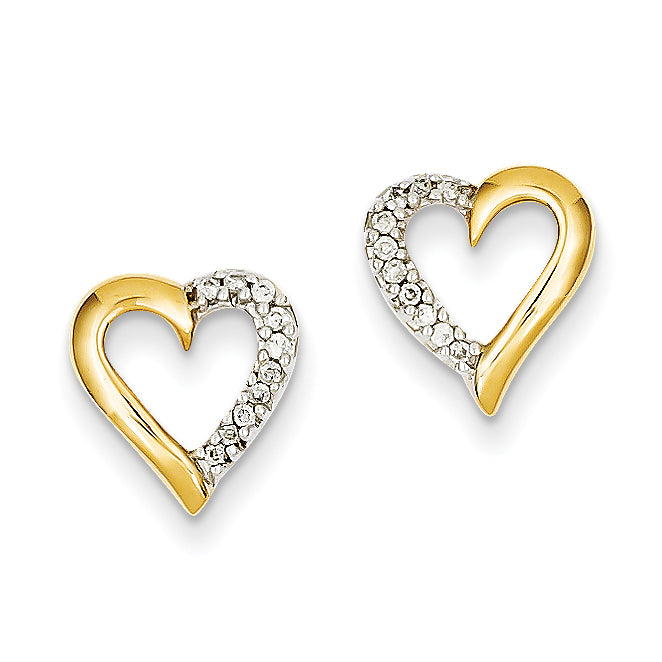 14k Gold AA Diamond Post Earrings