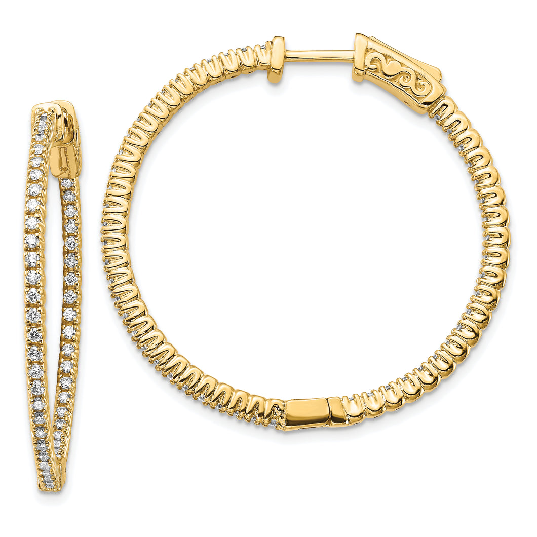 14k Round Hoop w/Safety Clasp Earring Mountings