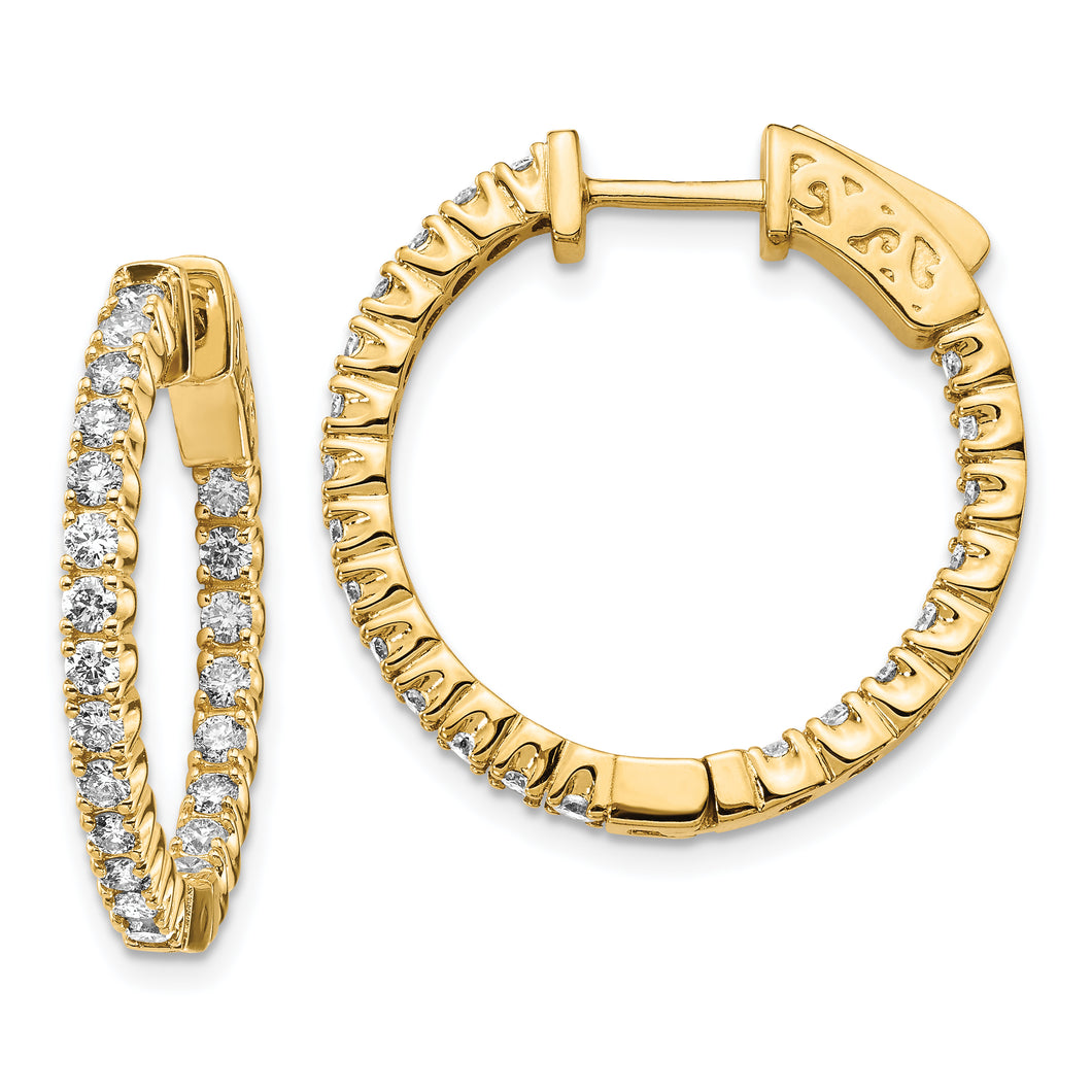 14k Round Hoop w/Safety Clasp Earring Mountings