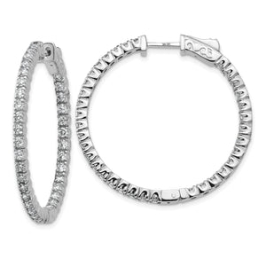 14kw True Origin Lab Grown VS/SI, D E F, Diamond Hoop with Safety Clasp