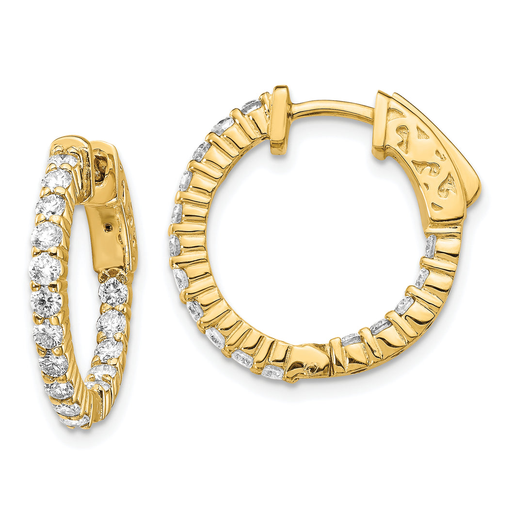 14k Round Hoop w/Safety Clasp Earring Mountings