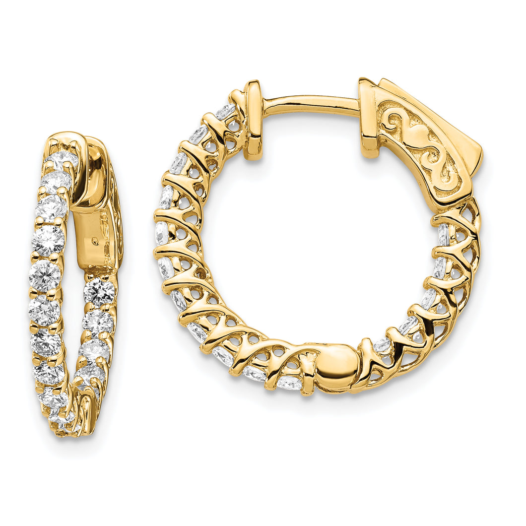 14k Round Hoop w/Safety Clasp Earring Mountings