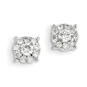 14k White Gold Diamond Earrings