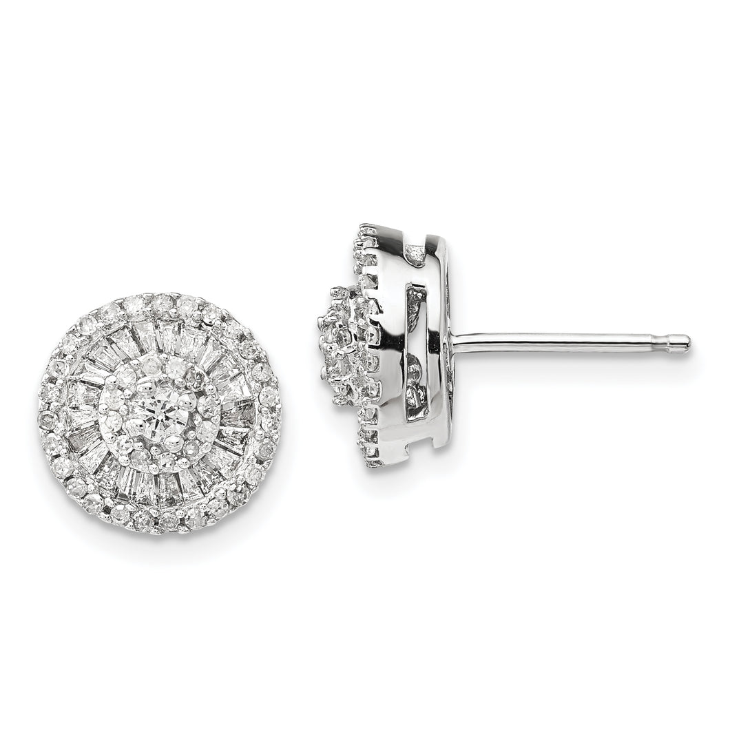 14k White Gold Diamond Earrings