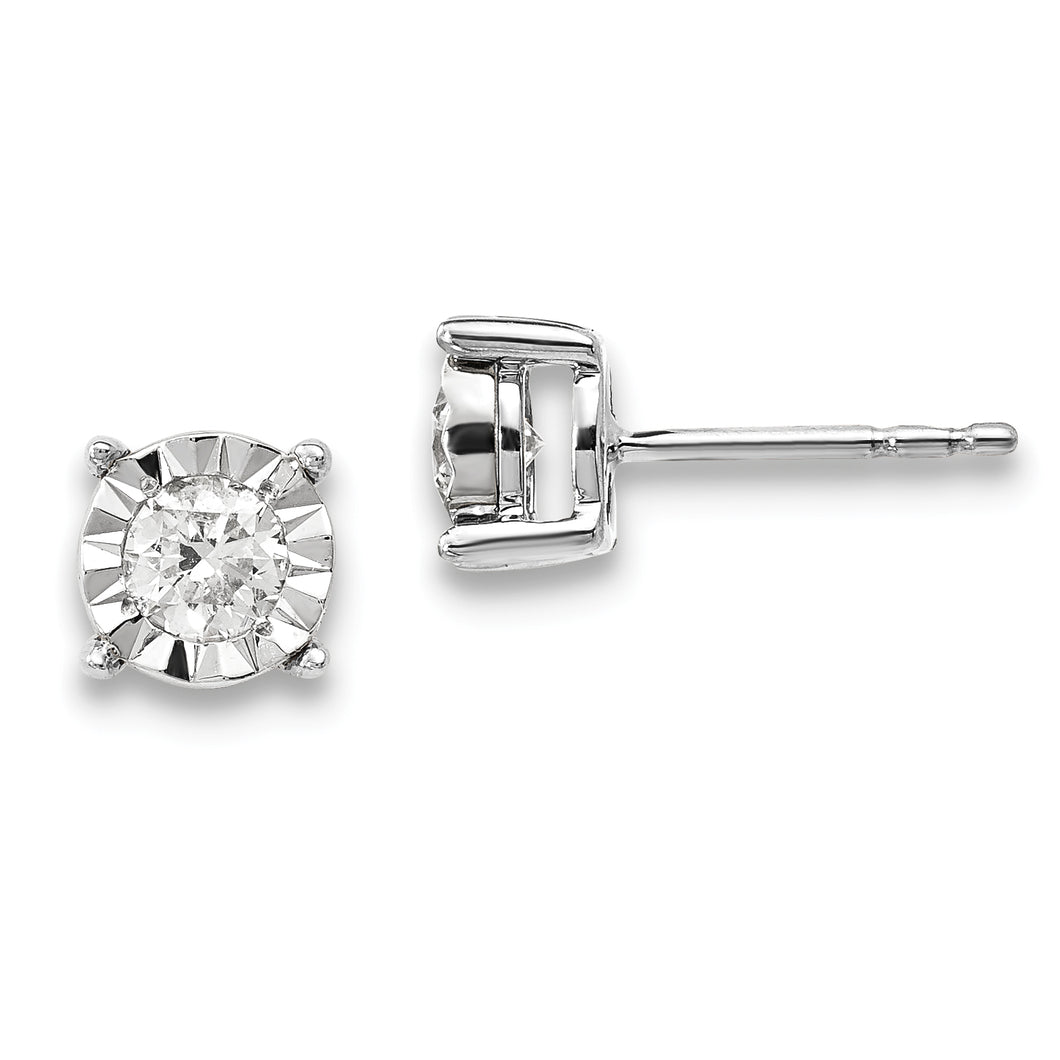 14k White Gold Diamond Earrings