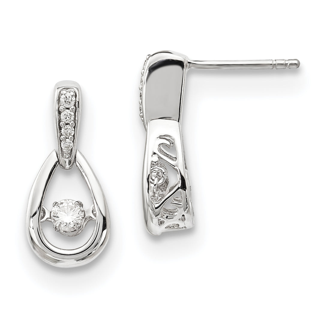 14k White Gold Vibrant Diamond Earrings