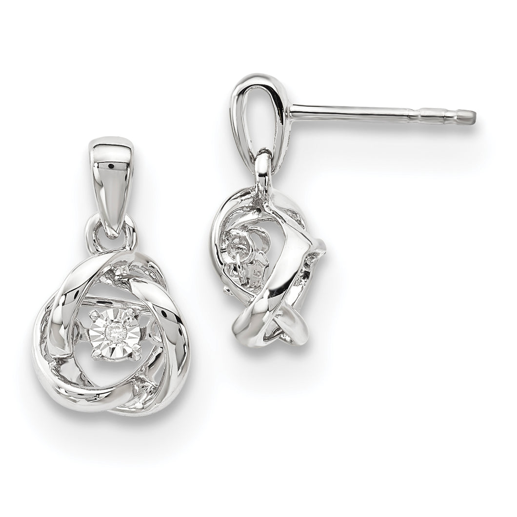 14k White Gold Vibrant Diamond Earrings