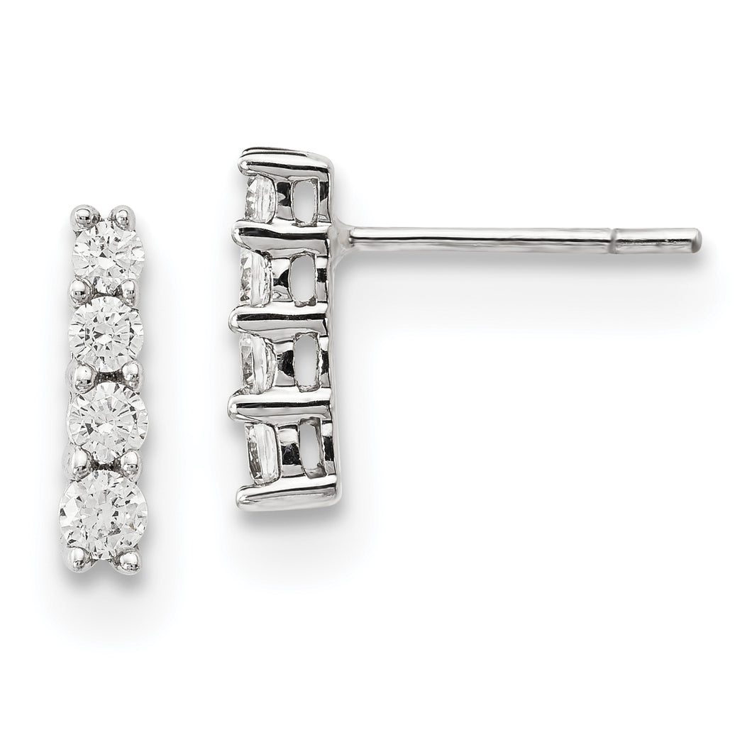 14k White Gold Diamond Earrings