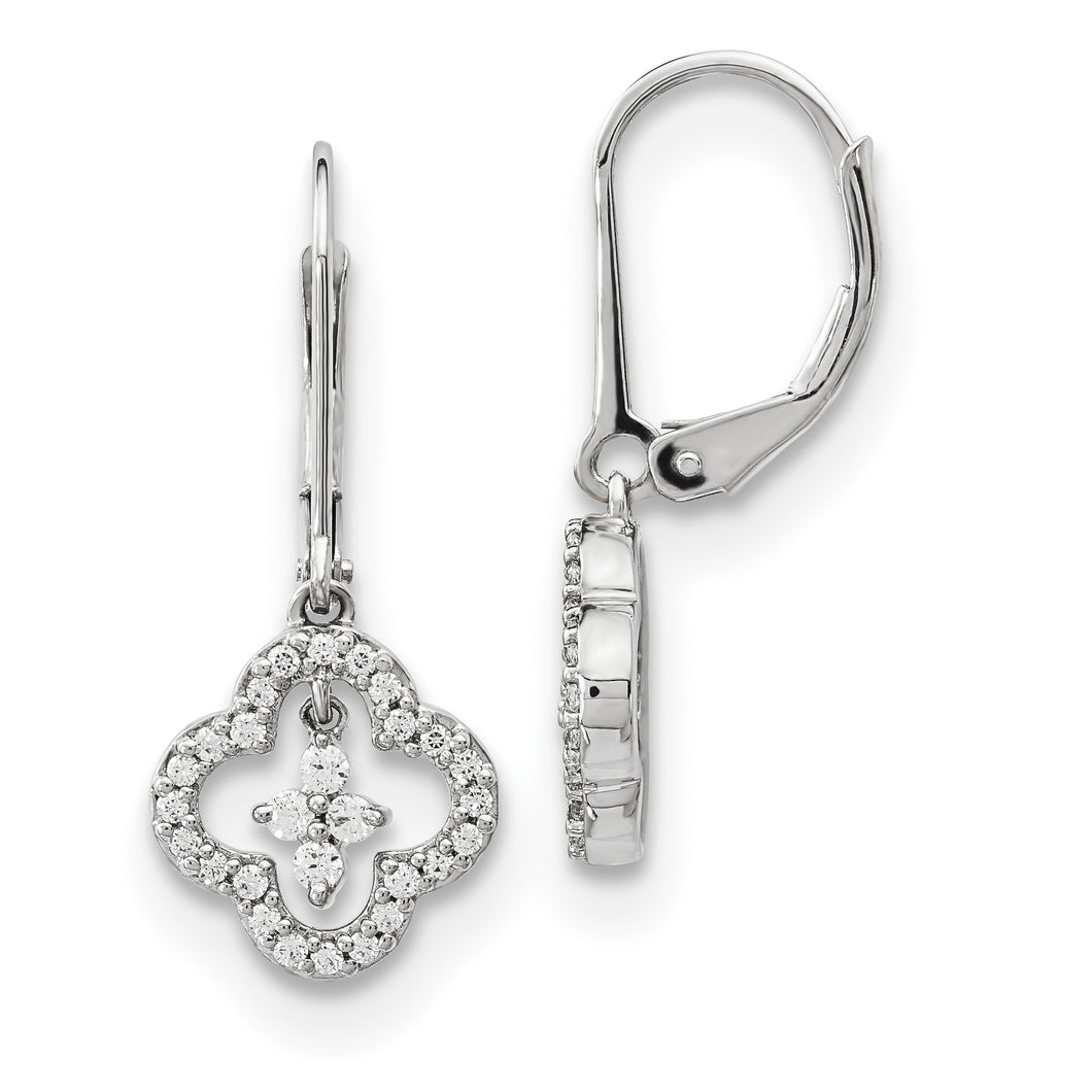 14k White Gold Diamond Earrings