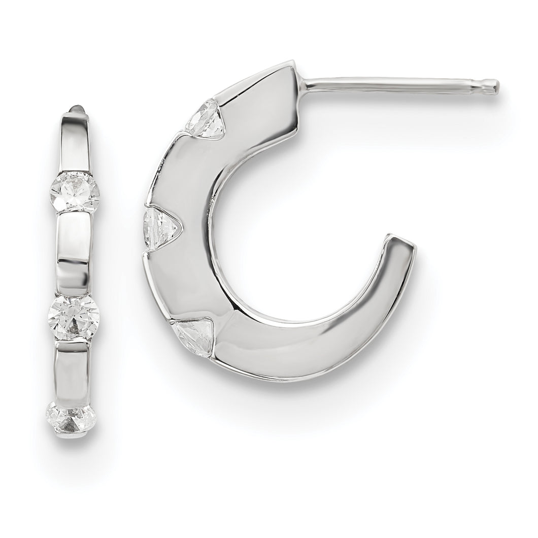 14k White Gold Diamond Earrings