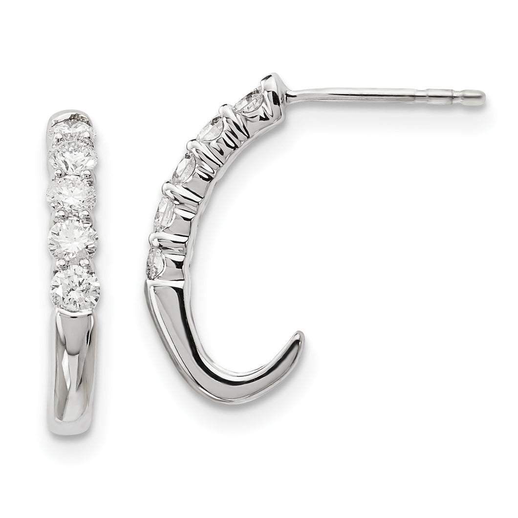 14k White Gold Diamond Earrings