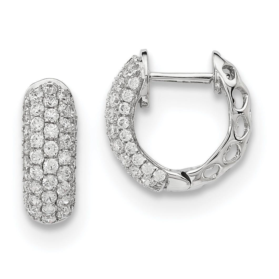 14k White Gold Diamond Earrings