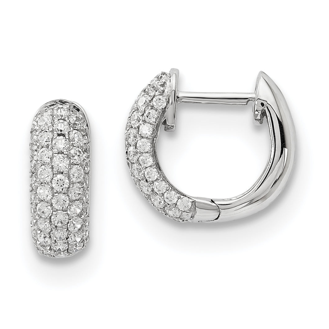 14k White Gold Diamond Earrings