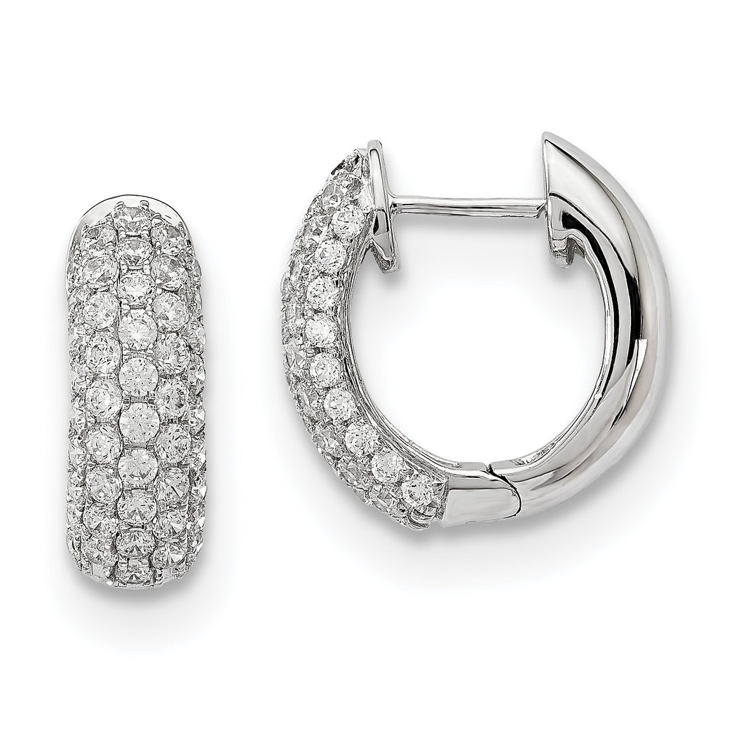 14k White Gold Diamond Earrings