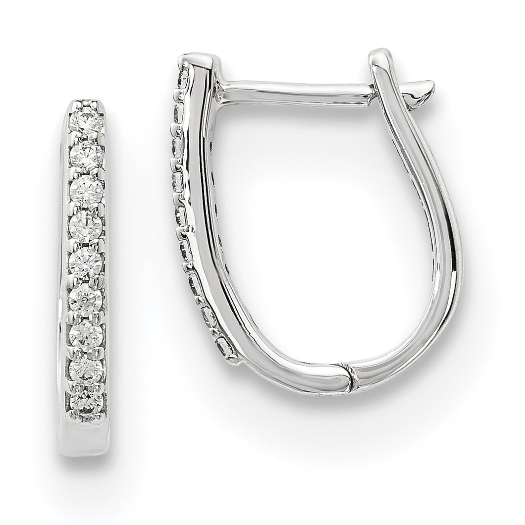 14k White Gold Diamond Earrings