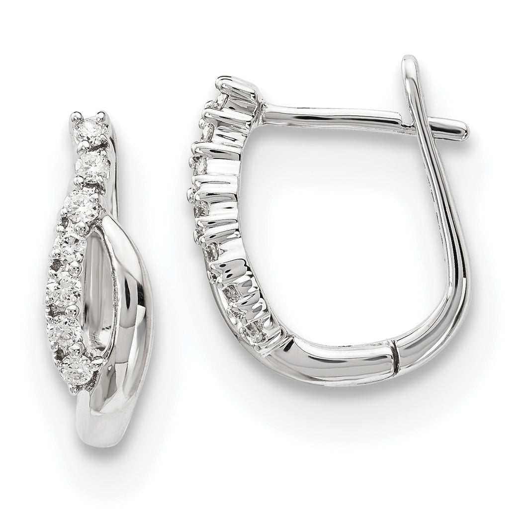 14k White Gold Diamond Earrings