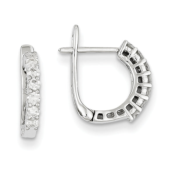 14k White Gold AA Quality Completed Fancy Diamond Earrings