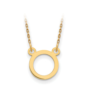 14k Open Circle Necklace