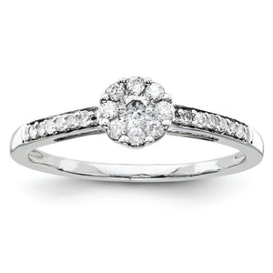 14k White Gold Diamond Engagement Ring