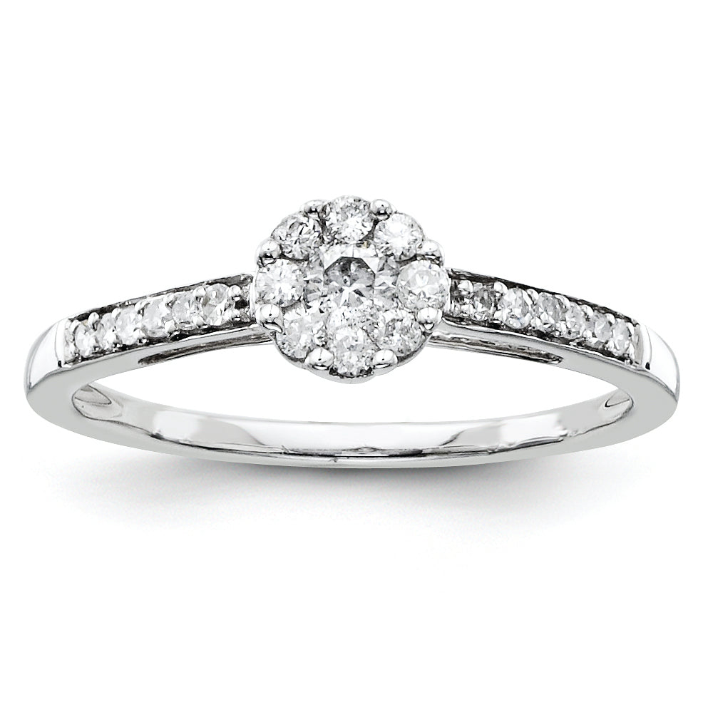 14k White Gold Diamond Engagement Ring