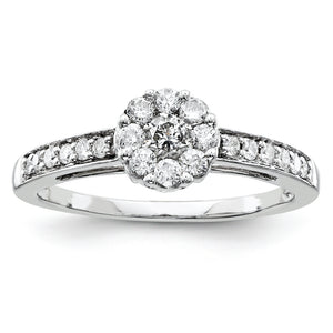 14k White Gold Diamond Engagement Ring